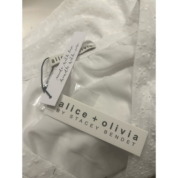 ALICE+OLIVIA Lang Embroidered Button Down Long Sleeve Blouse size Large NWT - Picture 12 of 14